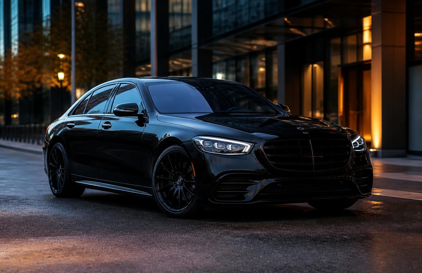 Black executive sedan available for private car service in NYC, NJ and CT